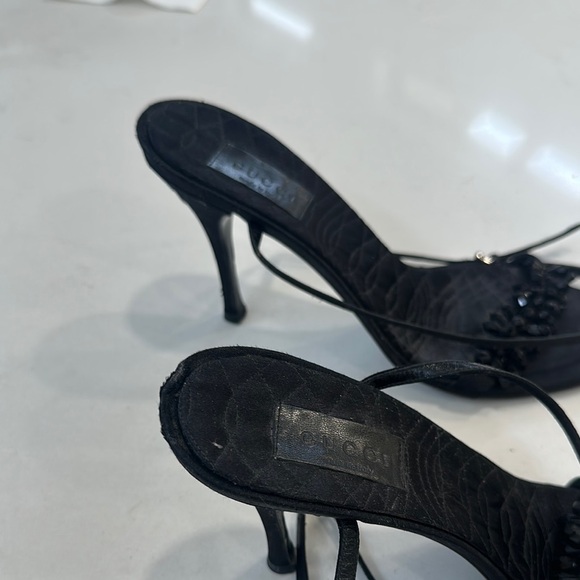 Gucci Black Heeled Sandals with Stiletto Heel - Picture 9 of 10